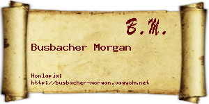 Busbacher Morgan névjegykártya